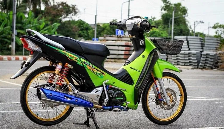 Ảnh xe Wave độ xanh đẹp